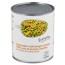 Everyday Petits Pois Carottes Fins 800 Gr