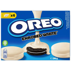 Milka Oreo Enrobé Chocolat Blanc Biscuits 6x41 Gr