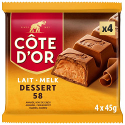 Côte d'Or Dessert 58 Bâtons de Chocolat 4x45 Gr