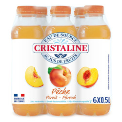 Cristaline Pêche Eau Aromatisée 6x50 Cl