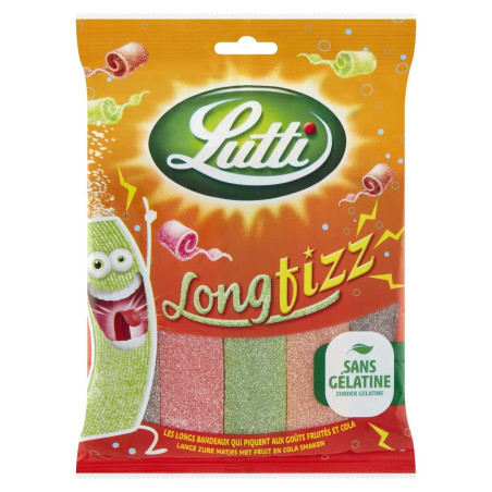 Sachet Lutti Long Fizz 200g bonbons fils acidulés prix discount Province de Liège.