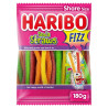 Sachet 180g Haribo Soda Straws Fizz bonbons acidulés goût soda prix discount Liège.