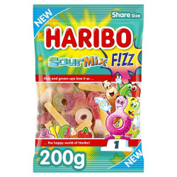 Sachet bonbons Haribo Sour Mix Fizz 200g mélange acidulé prix discount Province de Liège.
