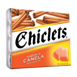 Boîte 12 chewing-gums Chiclets Cannelle goût épicé prix discount Province de Liège.