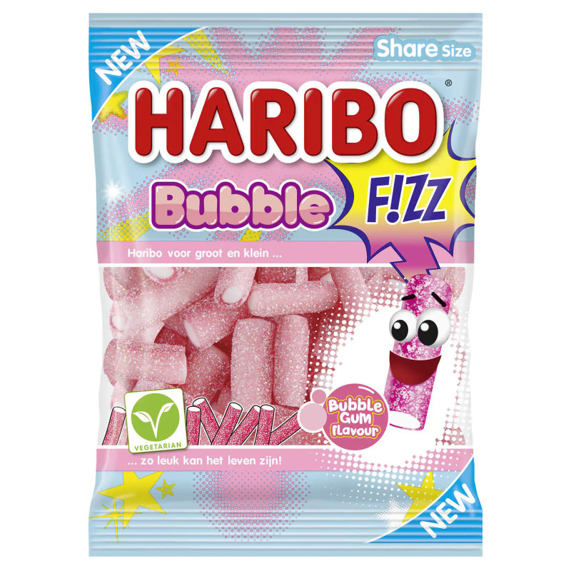 Sachet Haribo Bubble Fizz 200g bonbons pétillants Papy Discount Liège.