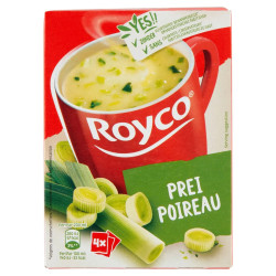 Boîte 4 sachets soupe Royco Poireaux instantanée prix discount Province de Liège.