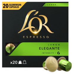 L'Or Espresso Lungo Elegante 6 Capsules Cafés 20 Pièces 104 Gr