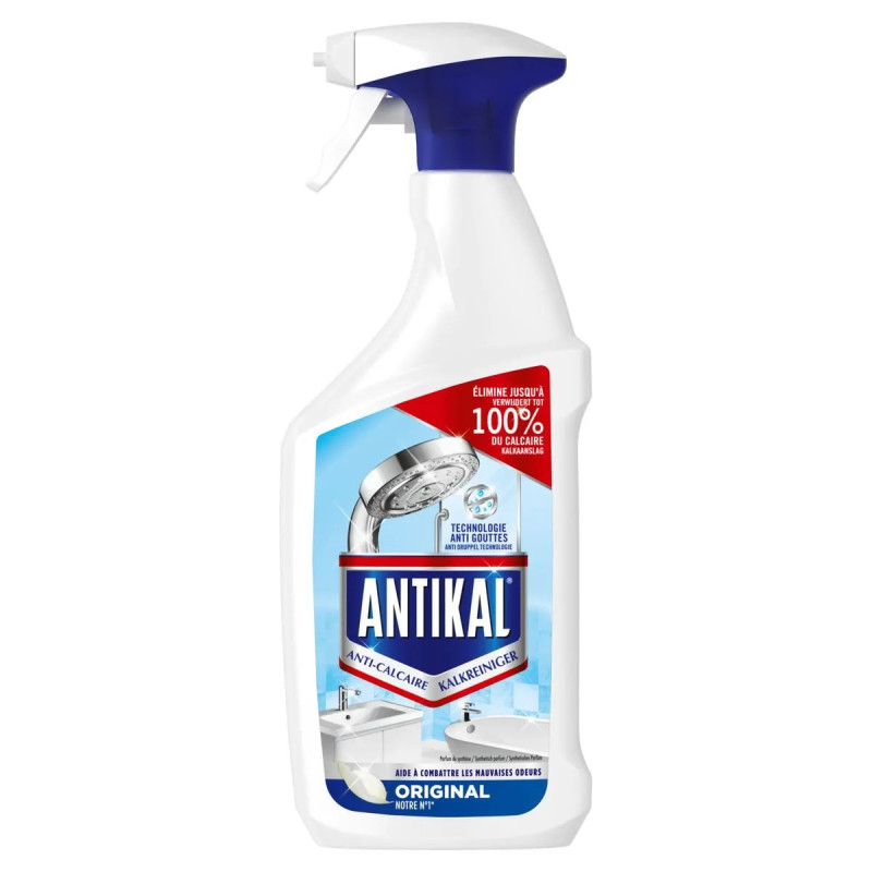 Spray Antikal Original 800ml anti-calcaire et brillance pour salle de bain discount Liège.