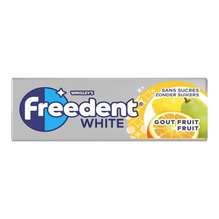 Freedent White Goût Fruit Chewing-gum 10 Pièces 14 Gr