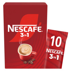 Boîte Nescafé 3en1 10 sticks café au lait sucré prix discount Province de Liège.