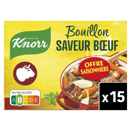 Knorr Bouillon de Bœuf 15 Cubes 150 Gr