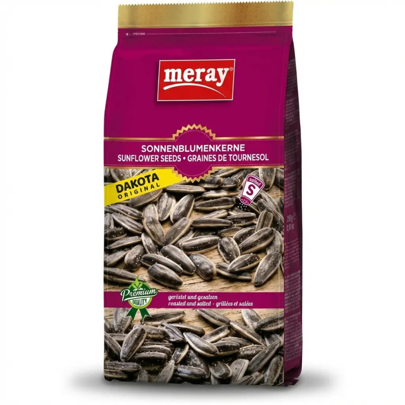 Sachet 125g Meray Pipas graines de tournesol grillées salées prix discount Province de Liège.