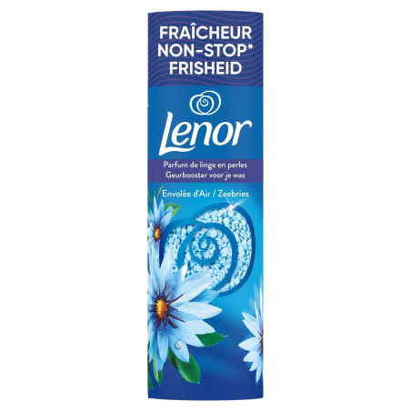 Flacon perles parfum de linge Lenor Envolée d'Air 235g fraîcheur océanique prix discount Liège.