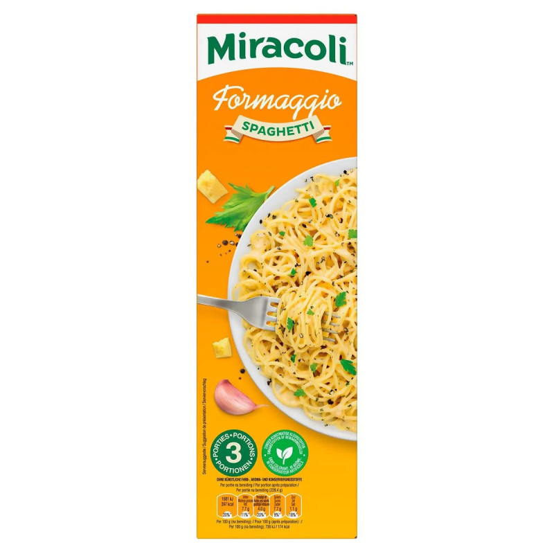 Miracoli Spaghetti Formaggio Kit 3 Portions 311,4 Gr