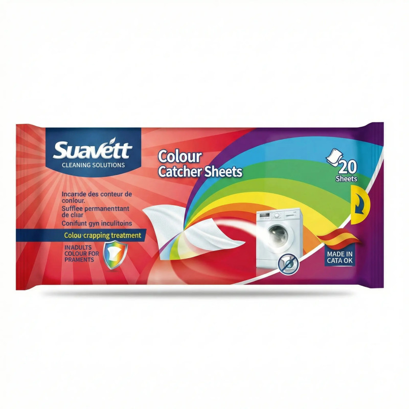 Lingettes anti-décoloration Suavett 20 pièces protection linge discount Liège.
