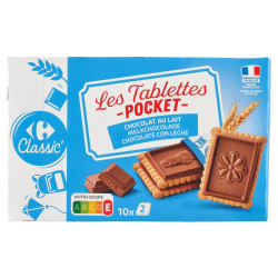Carrefour Petit Beurre Chocolat au Lait Biscuits 10x25 Gr