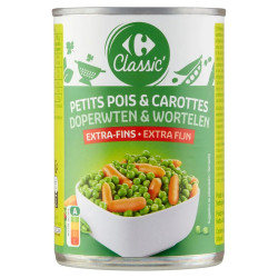 Carrefour Petits Pois & Carottes Conserve 400 Gr