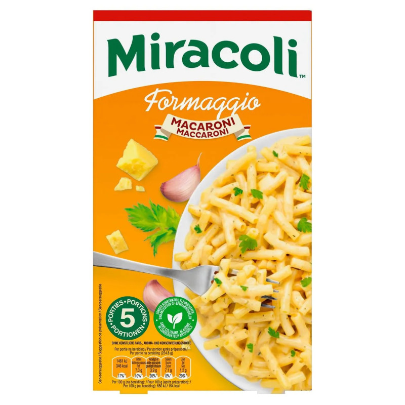 Miracoli Macaroni Formaggio Kit 5 Portions 448,5 Gr