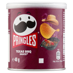 Boîte Pringles Texas BBQ 40g chips barbecue Papy Discount Liège.