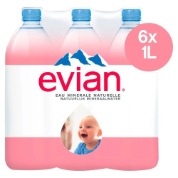 Evian Eau Plate 6x1 L
