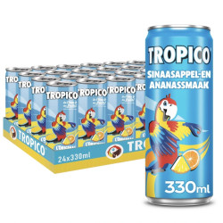 Plateau 24 canettes 33cl Tropico Original boisson jus de fruits tropicaux prix discount.