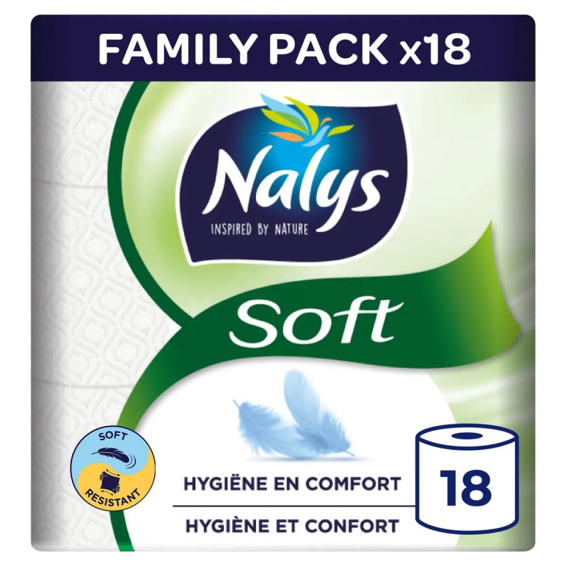 Nalys Soft Papier-Toilette 18 Rouleaux