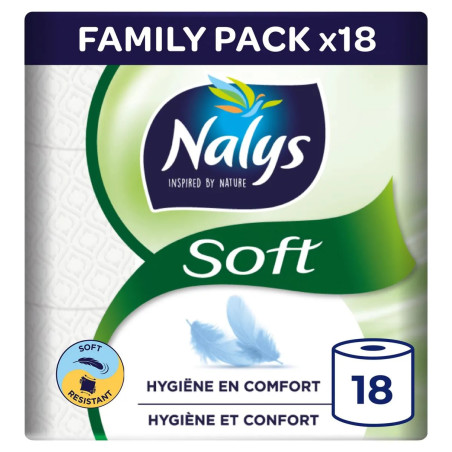 Nalys Soft Papier-Toilette 18 Rouleaux