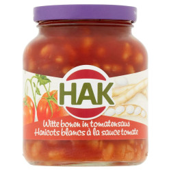 Bocal 360g Hak haricots blancs sauce tomate prix discount Province de Liège.