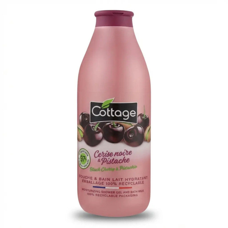 Cottage Cerise Noire & Pistache Douche Lait Hydratante 750 Ml