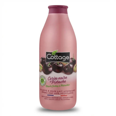 Cottage Cerise Noire & Pistache Douche Lait Hydratante 750 Ml