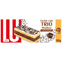Lu Moelleux Trio Napolitain Cakes 6x30 Gr
