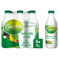 Campina Lait Demi-Écrémé 6x1 L