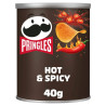 Boîte Pringles Hot & Spicy 40g chips piquantes Papy Discount livraison Liège.