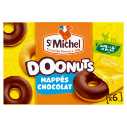 Boîte 6 Doonuts St-Michel Chocolat 180g pâtisserie moelleuse Papy Discount.