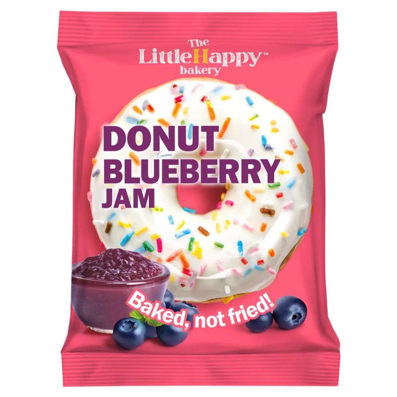 Donut The Little Happy fourré myrtille 60g pâtisserie discount Liège.