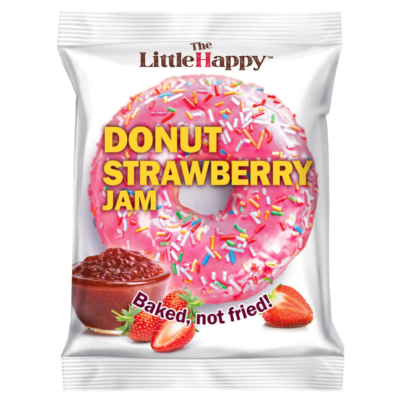 Donut The Little Happy fourré confiture fraise 60g pâtisserie discount Liège.