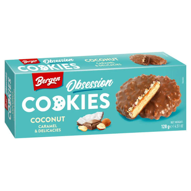 Cookies Bergen Obsession Coconut Caramel 128g biscuits discount Liège.