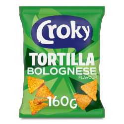 Chips Croky Tortilla Bolognese 160g snack apéritif discount Liège.