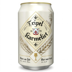 Canette bière Tripel Karmeliet 33cl triple 8,4% Alc Papy Discount Liège.