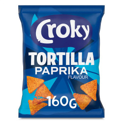 Chips Croky Tortilla Paprika 160g snack apéritif discount Liège.