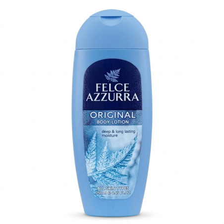 Crème corporelle Felce Azzurra Original 250ml parfum iconique hydratation discount Liège.