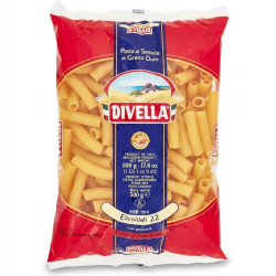 Paquet de pâtes Divella Elicoidali n°22 500g cuisine italienne discount Liège.