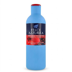 Gel douche Felce Azzurra Hibiscus et Poivre Rose 650ml format familial discount Liège.
