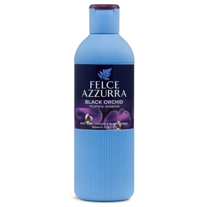 Gel douche Felce Azzurra Black Orchid 650ml parfum orchidée noire discount Liège.