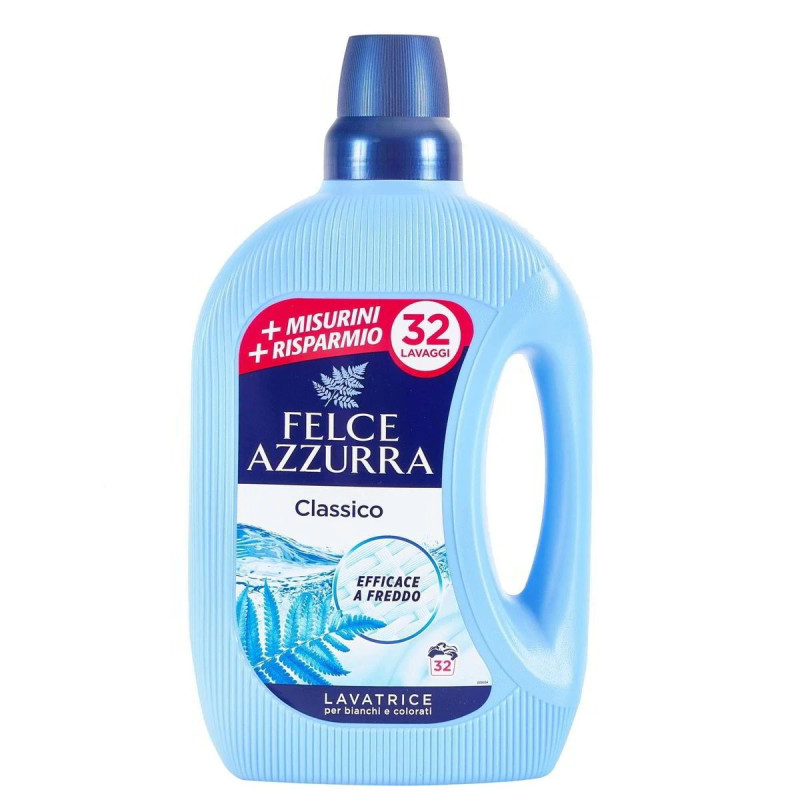 Lessive liquide Felce Azzurra Classico 1,6L 32 doses parfum traditionnel discount Liège.