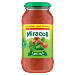 Bocal de sauce Miracoli Basilico 675g au basilic frais prix discount Liège.