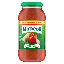 Bocal sauce Miracoli Italiano 675g tomates et herbes aromatiques discount Liège.