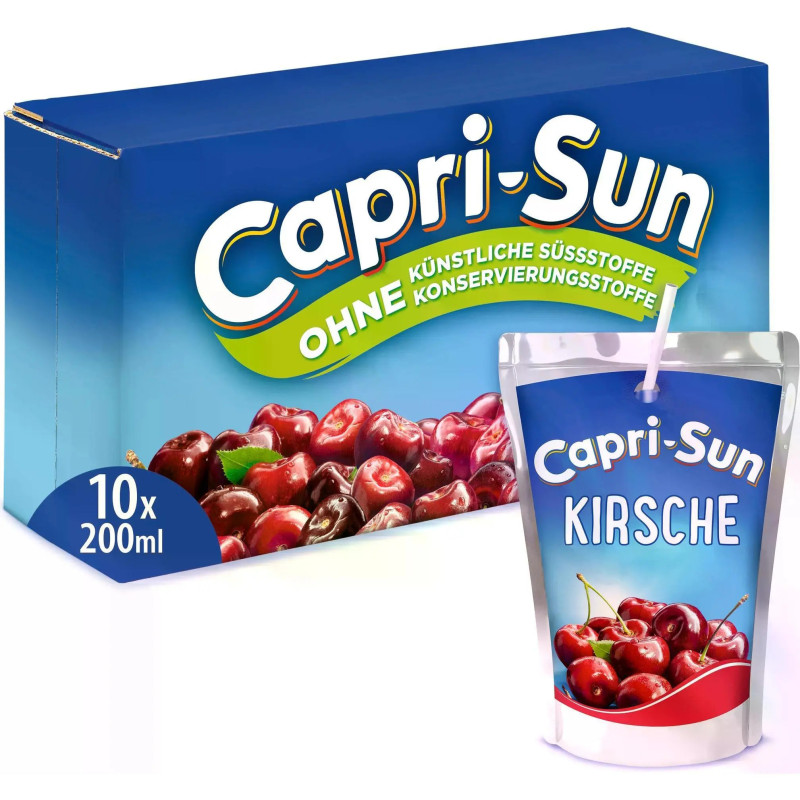 Pack 10x200ml Capri-Sun Cherry boisson cerise prix discount Province de Liège.