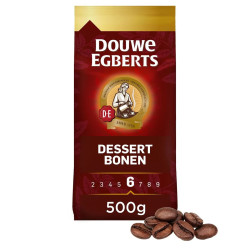 Paquet café grains Douwe Egberts Dessert 500g arôme équilibré discount Province de Liège.