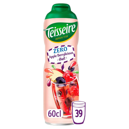 Bidon Teisseire Zero Pomme Cassis Framboise 60cl sans sucres discount Province de Liège.